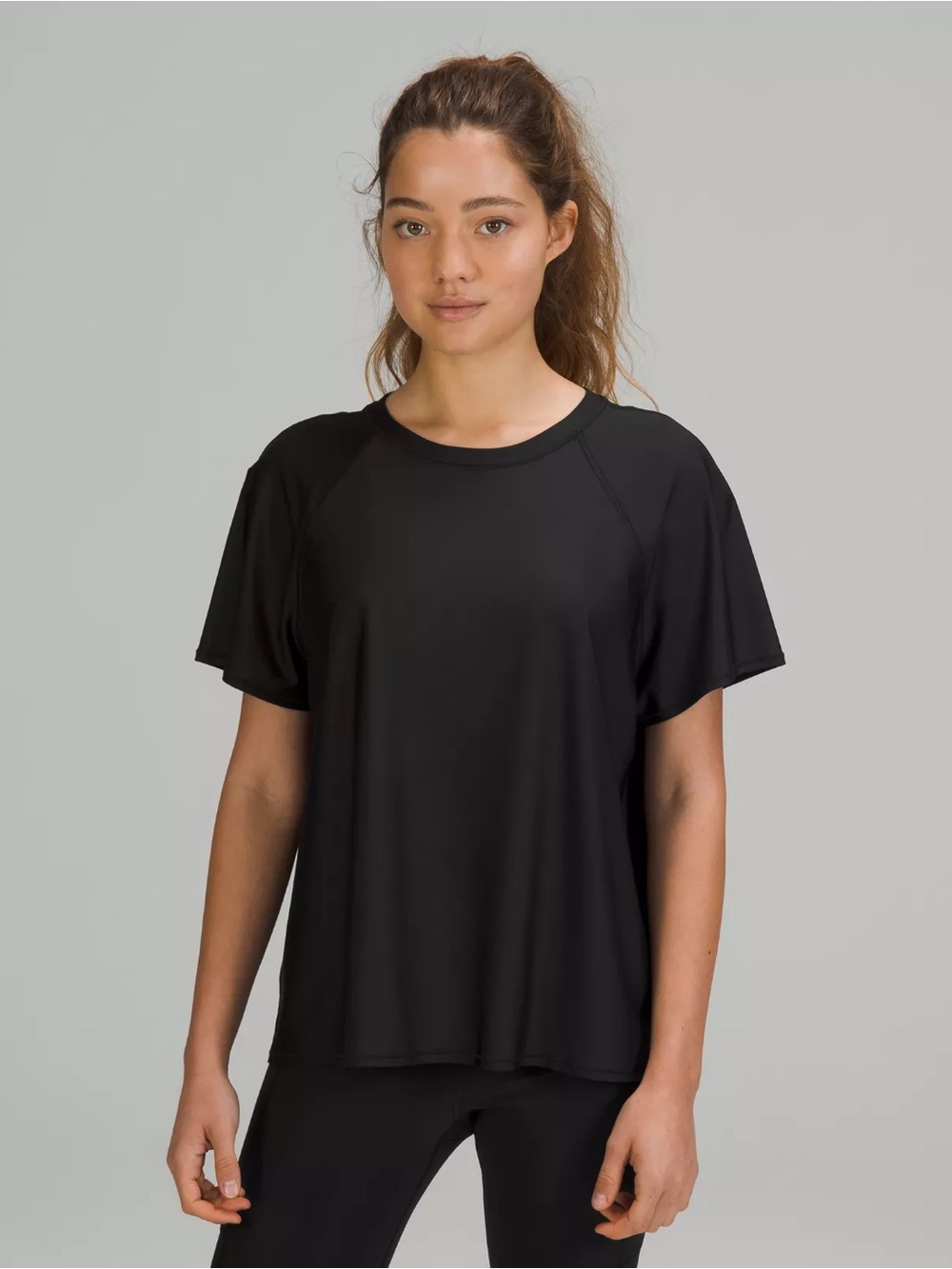 ☀️ Lululemon Black Waterside Relaxed UV Protection Short-Sleeve Shirt Size Small